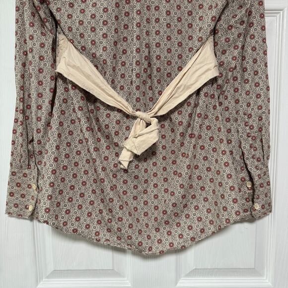 Free People 2006 Women's 100%Cotton Lace Button Down Long Sleeve Blouse Size 4 - Picture 5 of 15